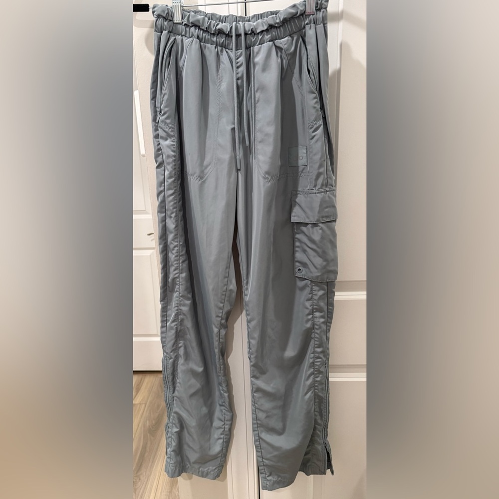 ALO YOGA International Wide Leg City Pant In Cosmic Grey - Size XS
